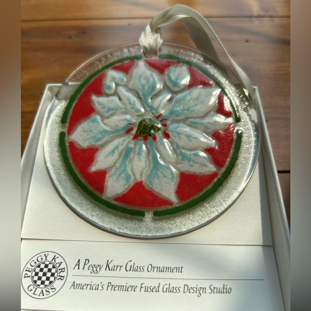Vintage Rare Peggy Karr Glass Christmas Ornament